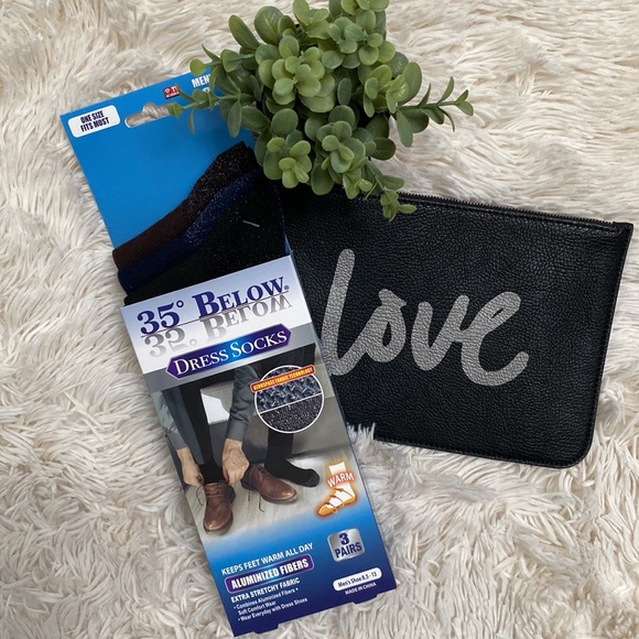 35 Below Other - 35 Below Dress Socks - 3 Pairs 💗 Black Navy & Brown